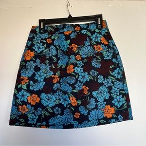 LOFT Forest Bloom Floral Mini Shift Skirt - Size 2